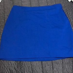Royal blue mini skirt